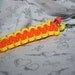 Neon Orange & Yellow Cobra Weave 4 inch Carabiner Keychain - Paracord Survival Keychain