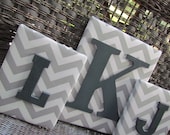 Nursery Letters, 3 Piece Letter Set, Gray Nursery, Georgia Nursery, Gray Chevron, Framed Monogram, Painted Letters, Wall Letters