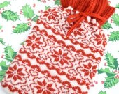 Christmas Fairisle Knitted Scandinavian Bottle cozy/ cosy