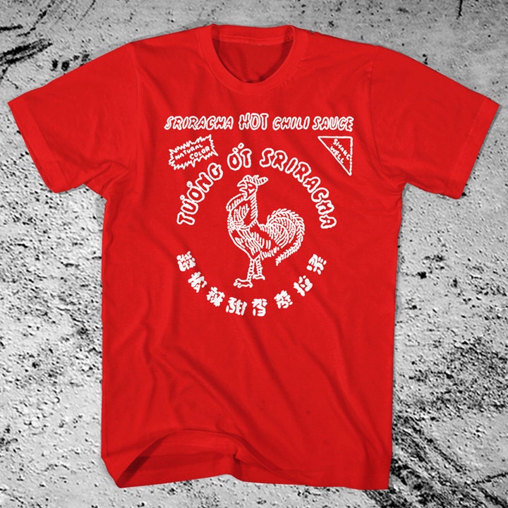 Sriracha Hot Sauce Shirt American Apparel SMALL Free Ship