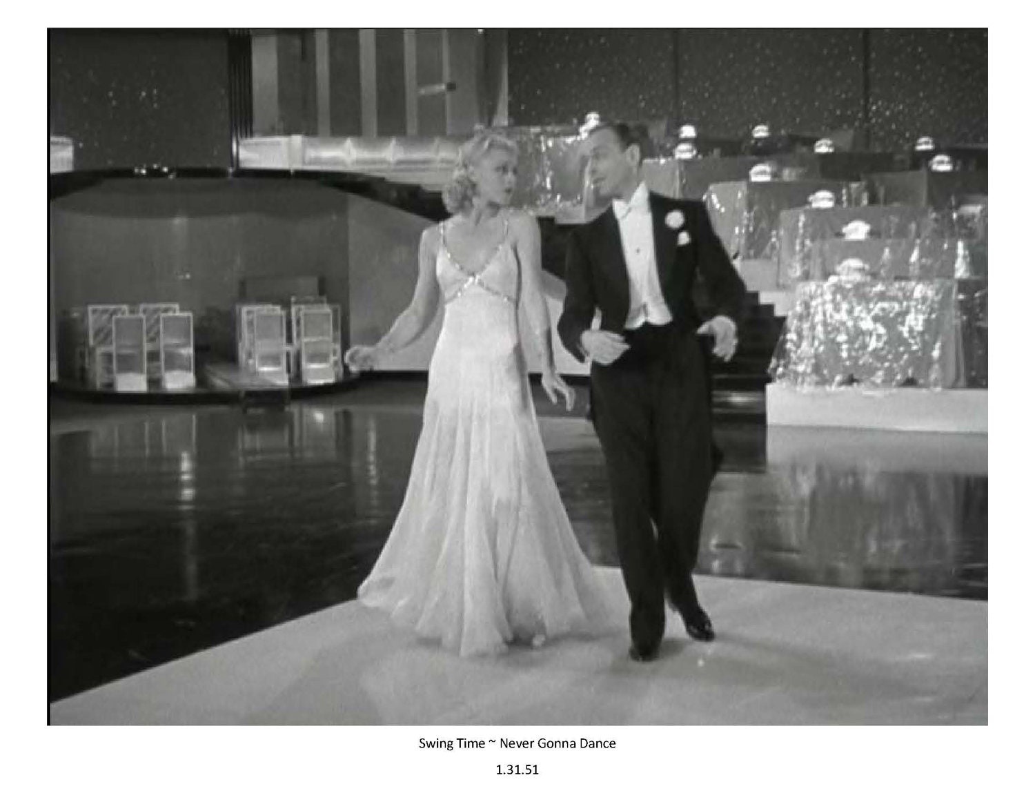 Ginger Rogers "Never Gonna Dance" Dress with Fred Astaire Adult Women Wedding Evening