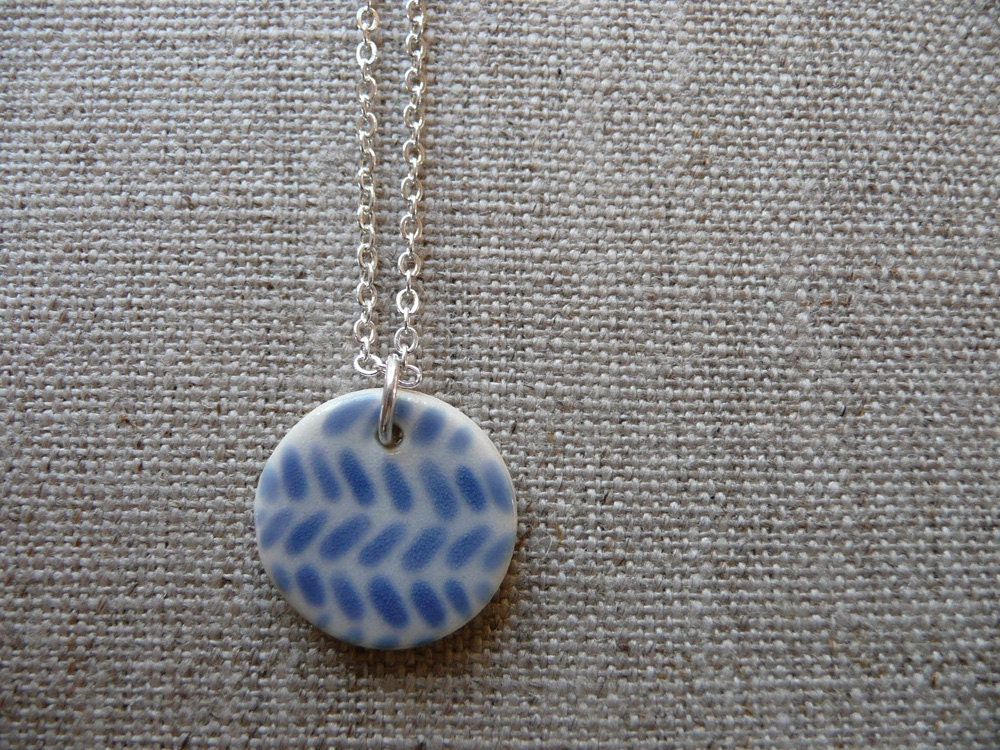 Purple Zigzag Disc Necklace SALE
