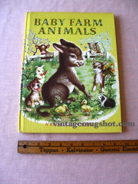 Baby Farm Animals Large Hardcover Book Garth Williams Big Golden Book 1967