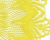 extra large Crochet doily, lace doily, table decoration, crocheted place mat, center piece,doily tablecloth, table runner, napkin, yellow