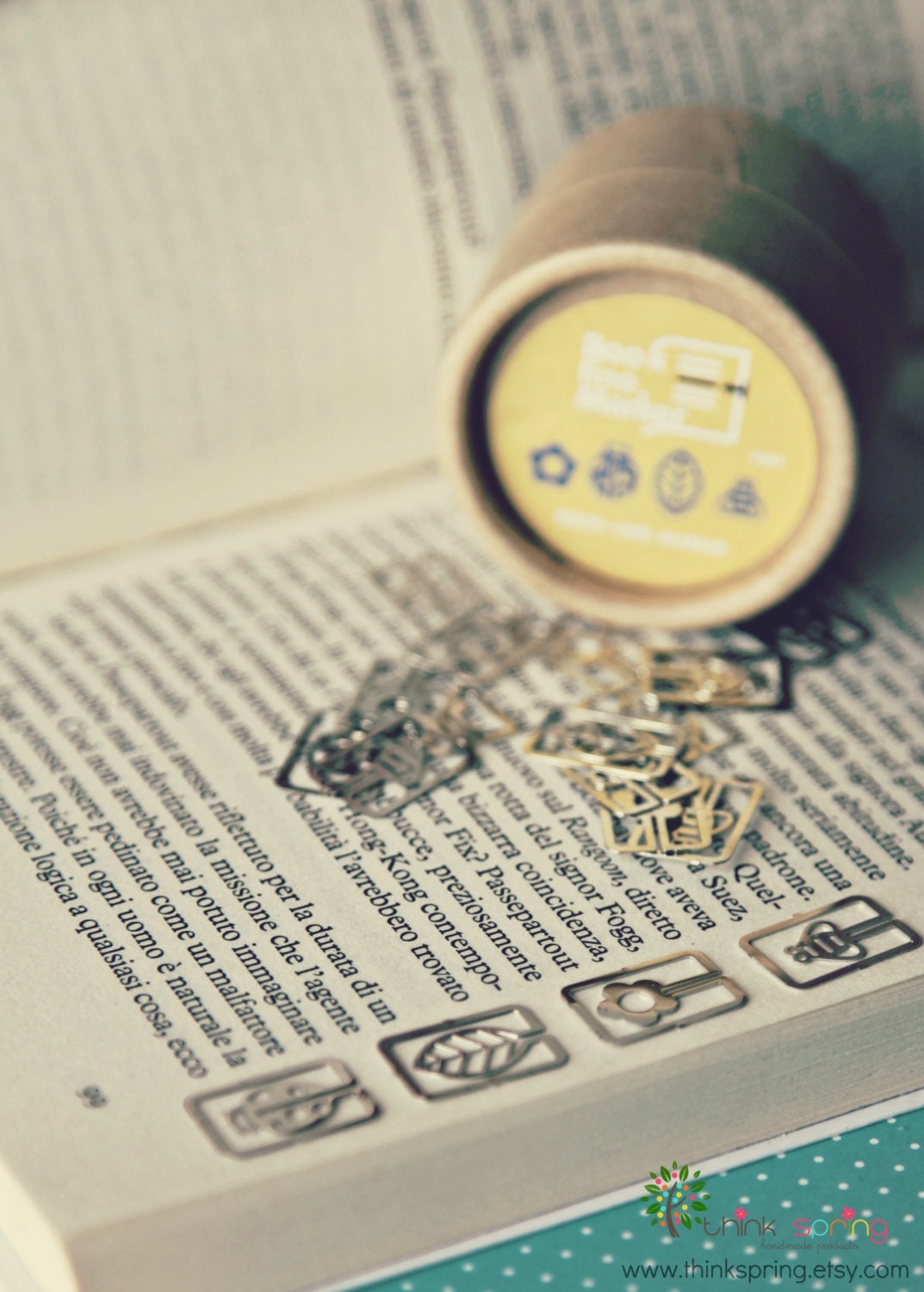 20 Book Line Markers - Bugs & Flowers