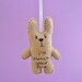 Funny ornaments, I'll punch your face, funny bunny or christmas tree decoration decor