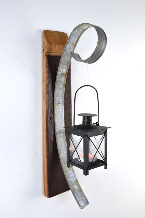 Wall Hanging Candle Holder with Square by winecountrycraftsman