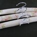 Delicate Rose Pattern, Infant Padded Hanger Set with White Cotton Organic Ribbon Accent (Set of 3)