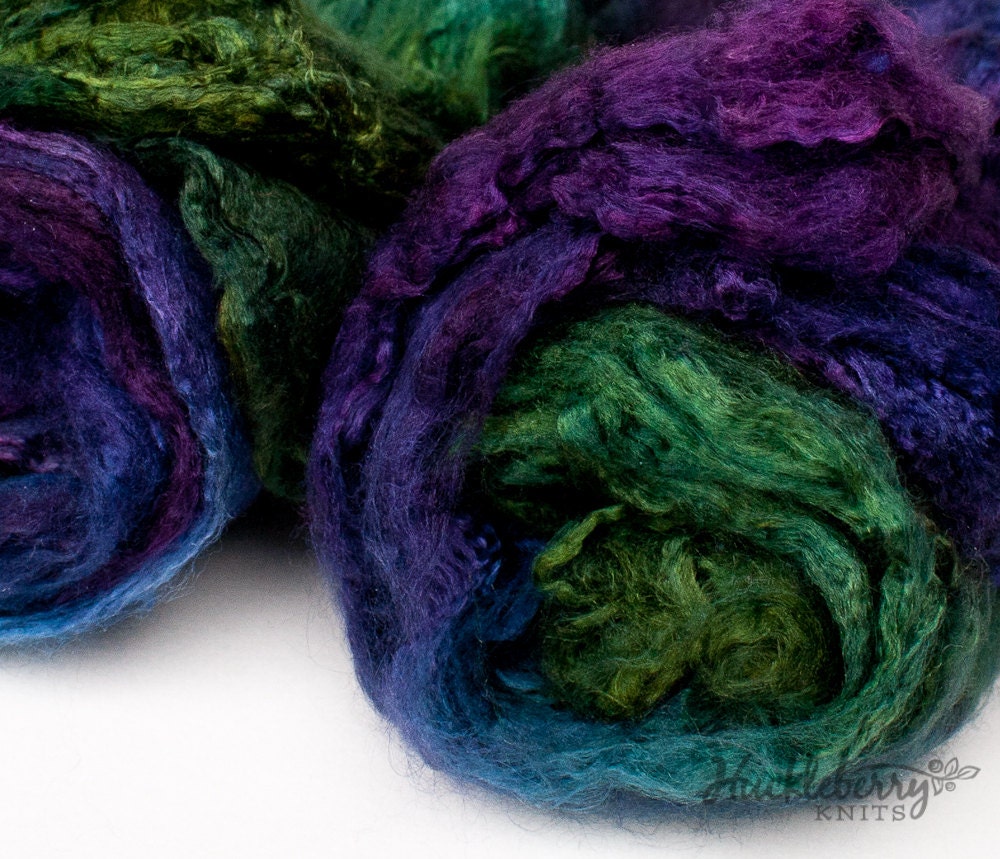 Silk hankies (mawata) for knitting or spinning: DRAGONFLY