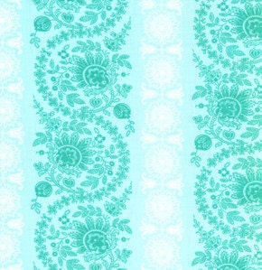 Sale - Jennifer Paganelli Fabric - Leann in Teal - Half Yard