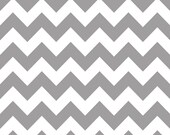 Riley Blake Fabric - 1 Yard of Medium Chevron in Gray
