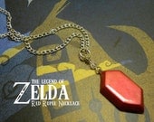 Red Rupee Necklace - Legend of Zelda - Nintendo - A Portion of the Proceeds Go To Charity