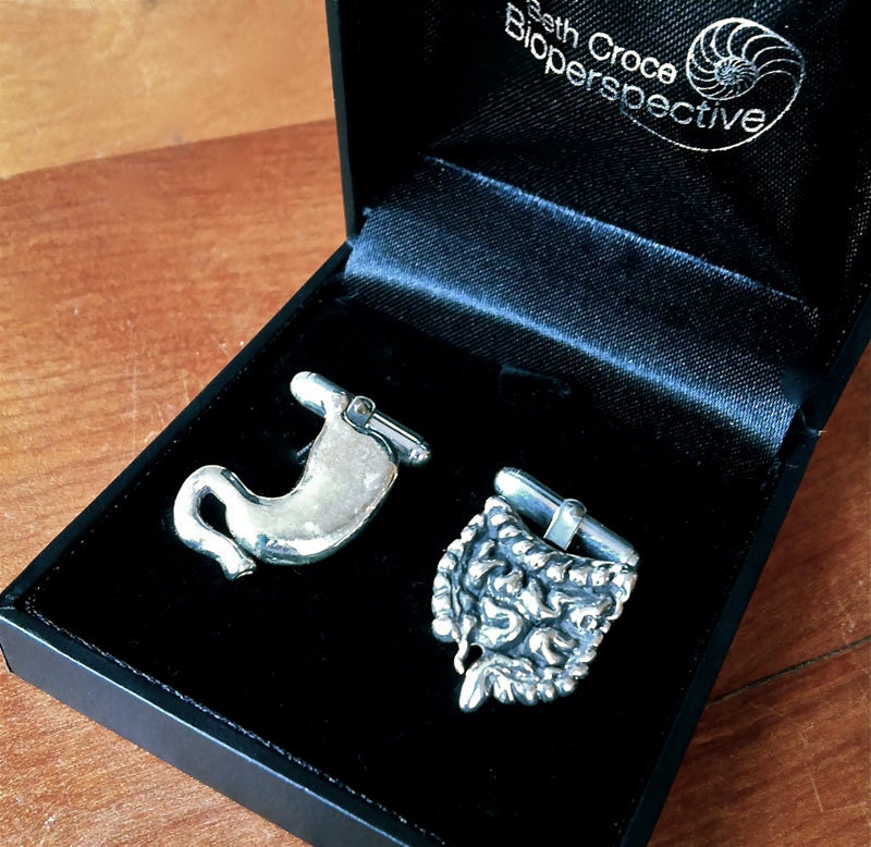 Gastroenterology Anatomical Cufflinks in Solid Sterling Silver