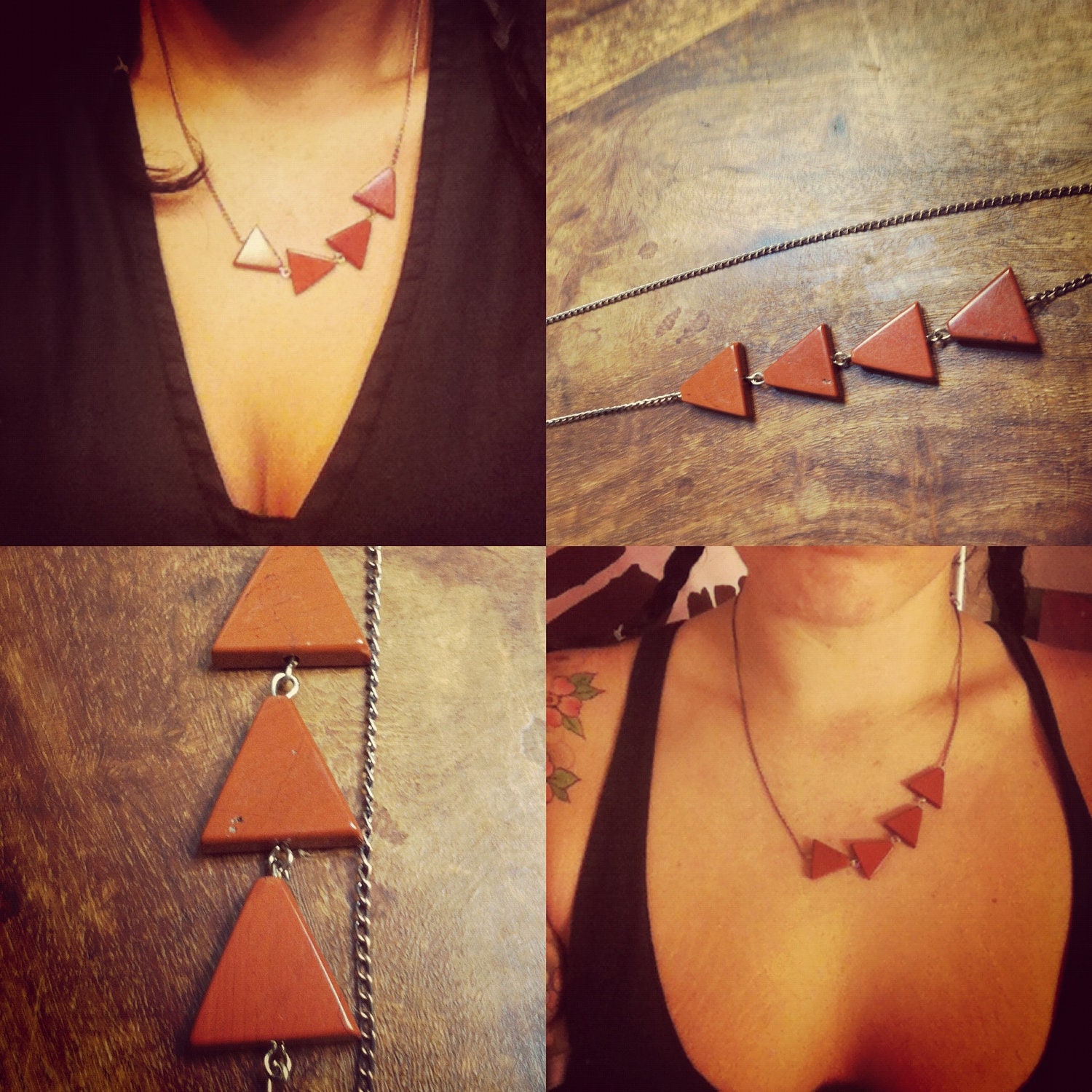 Red Jasper arrow necklace