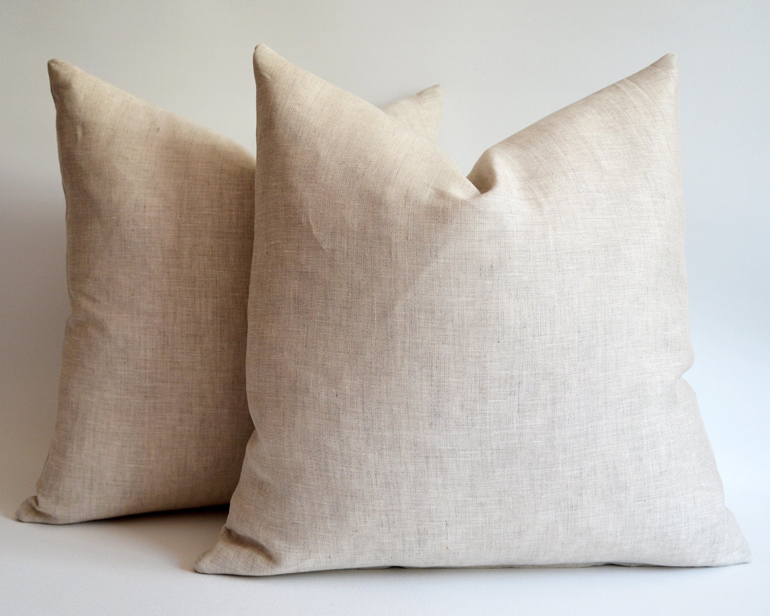 Sukan / 1 Piece PURE Linen Pillow Covers, Solid Linen Decorative Eco Friendly Euro Shams Throw Pillow CoversS 26 inch