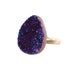Blue Druzy Ring, Fashion Ring, Sparkly Cocktail Ring