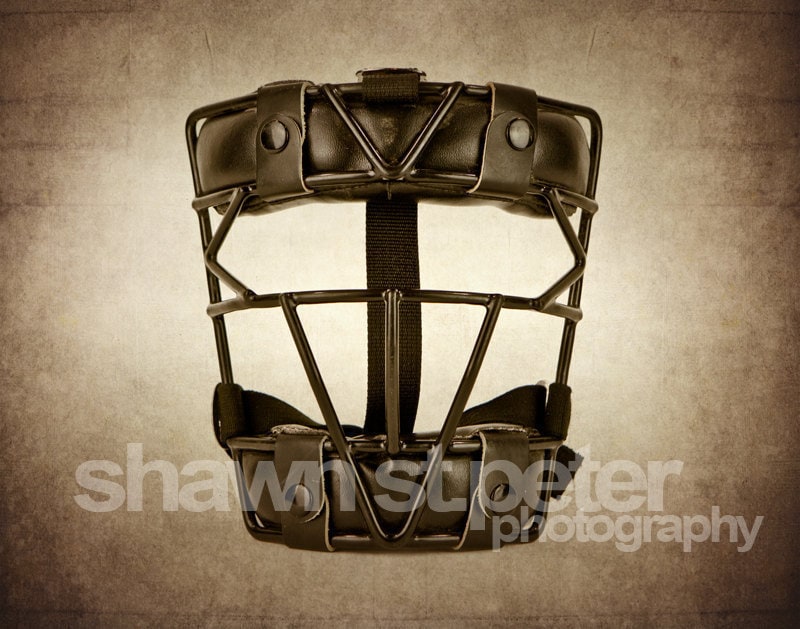 Vintage Catchers Mask 8x10 print Boys Room Wall by shawnstpeter