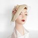 Vintage 1940s hat, tilt slouch