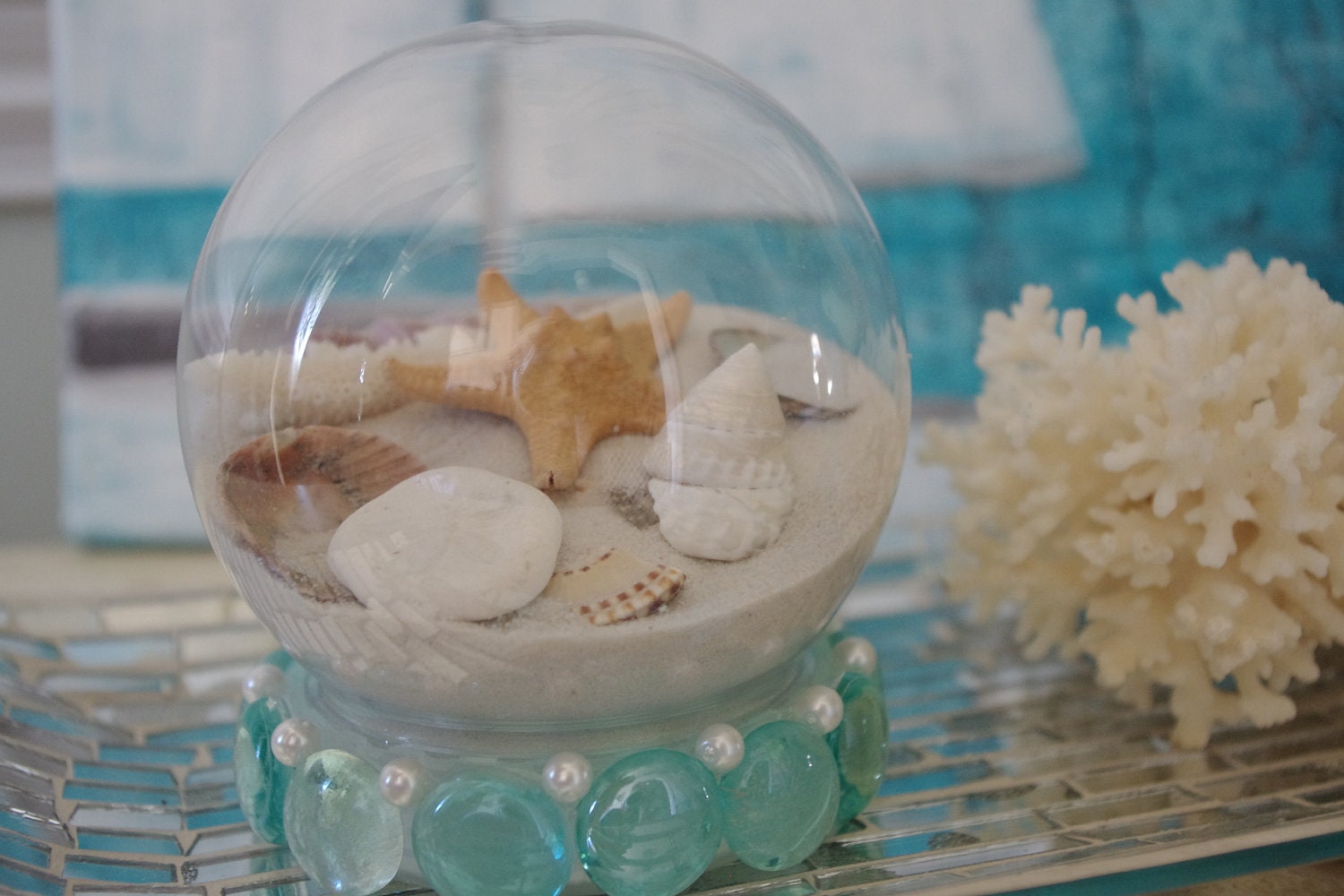 Beach Decor Beach Sand Snow Globe