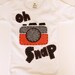 Oh snap onesie, vintage camera, unisex, baby shower gift,
