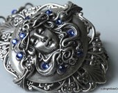 Art Nouveau Versace Woman Bracelet in Silver with Swarovski Crystals