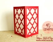 SALE Set of 40 Large 8" Tall Red Marie Lanterns for Weddings, Morocaan theme weddings, indian weddings