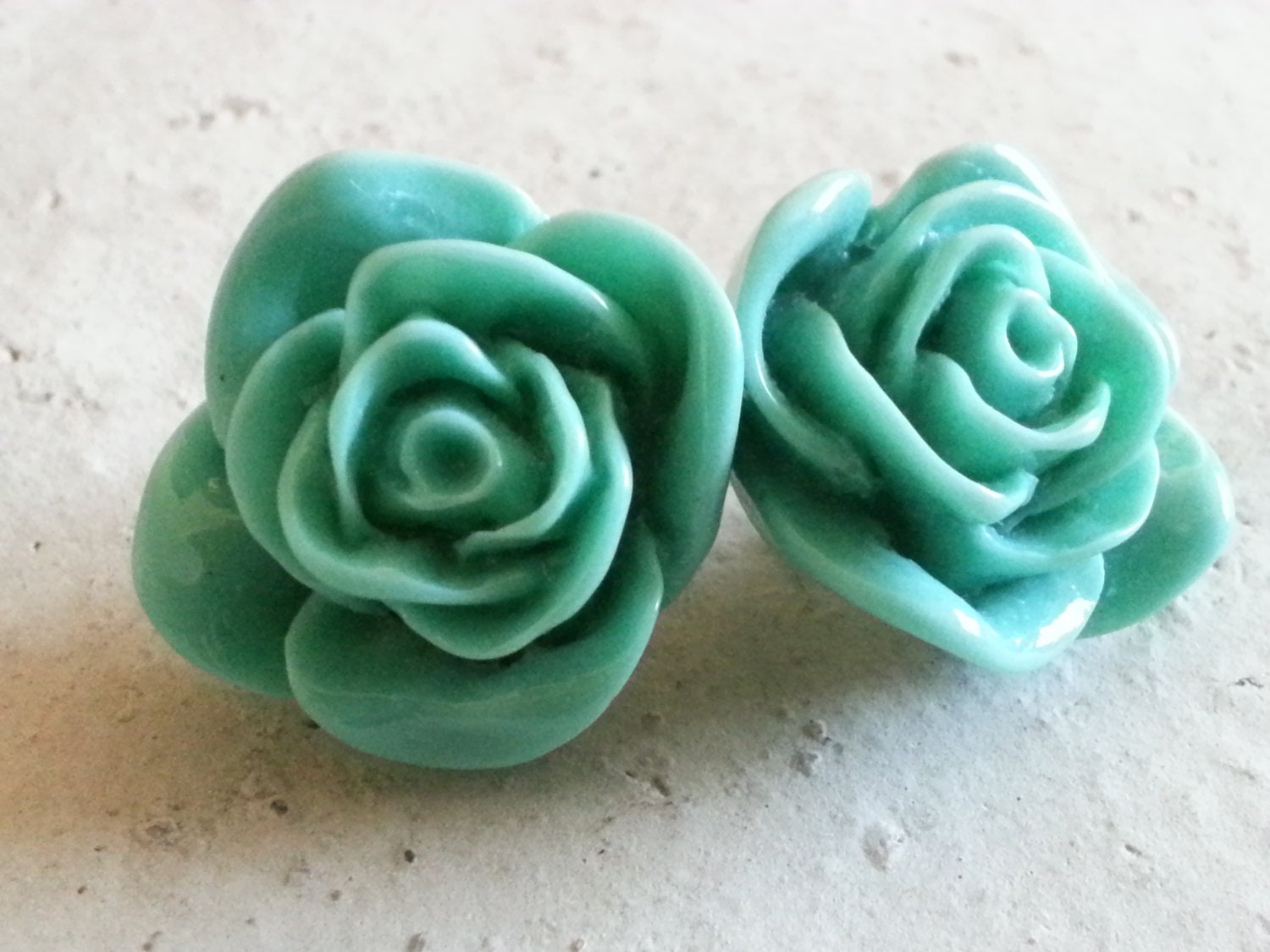 Rose Earrings // Turquoise