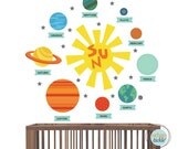 Planet Decals, Solar System Stickers, Nursery Decor, Baby Room, Play room ideas, Gifts for kids