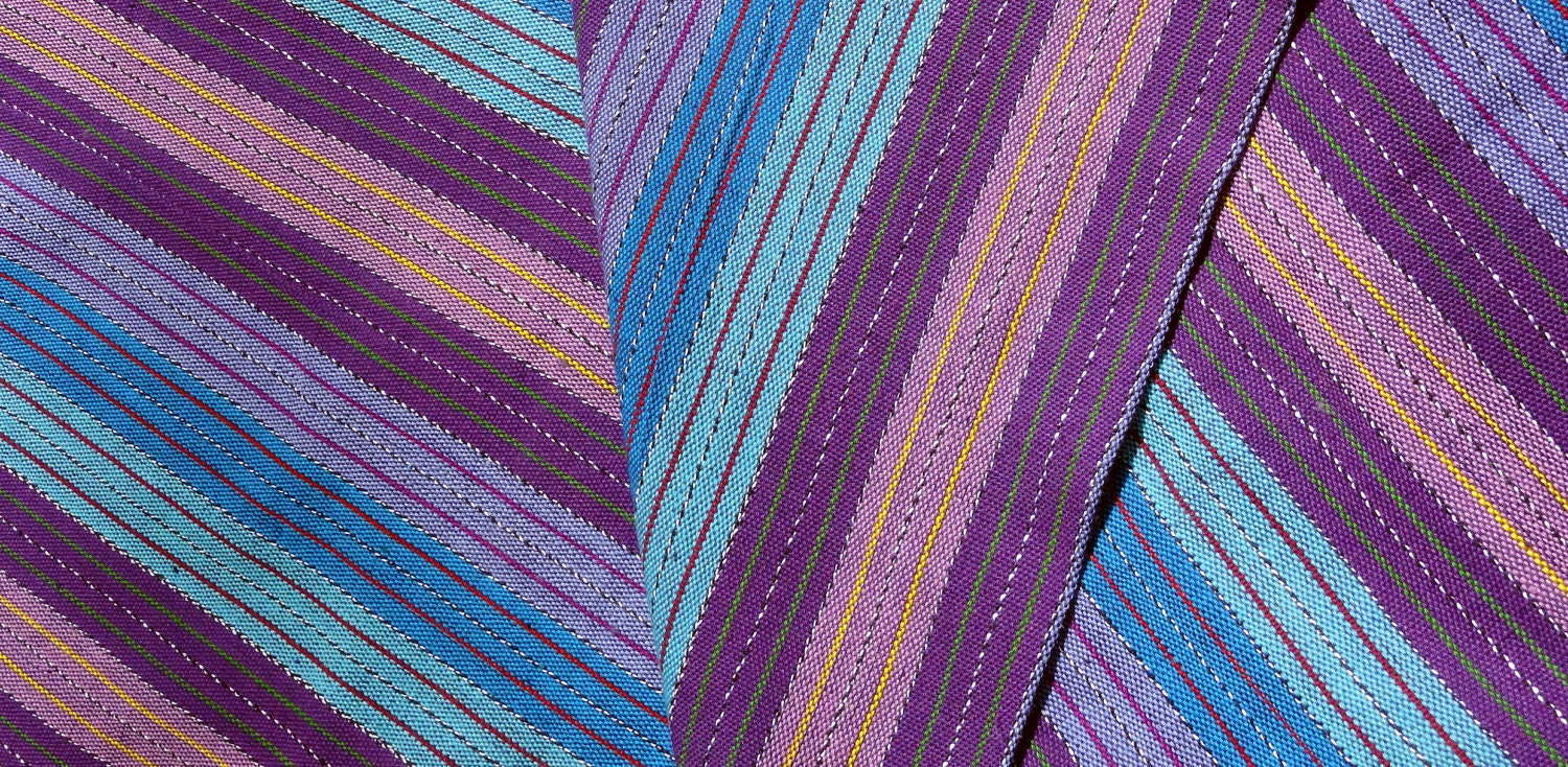 Guatemalan Fabric in hues of purple and blue
