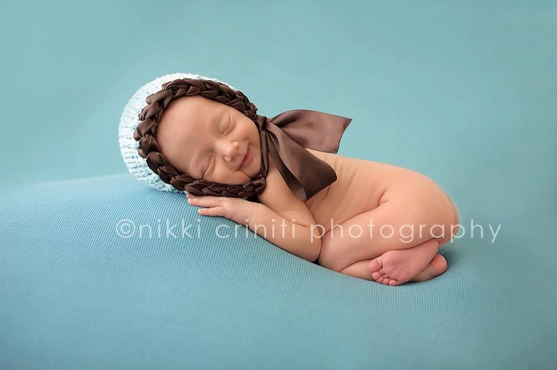 Ribbon Front Bonnet Pattern - PDF PATTERN - baby bonnet pattern - photo prop pattern