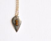 Number 1 . Geometric . Necklace . by Mad Tea Garden
