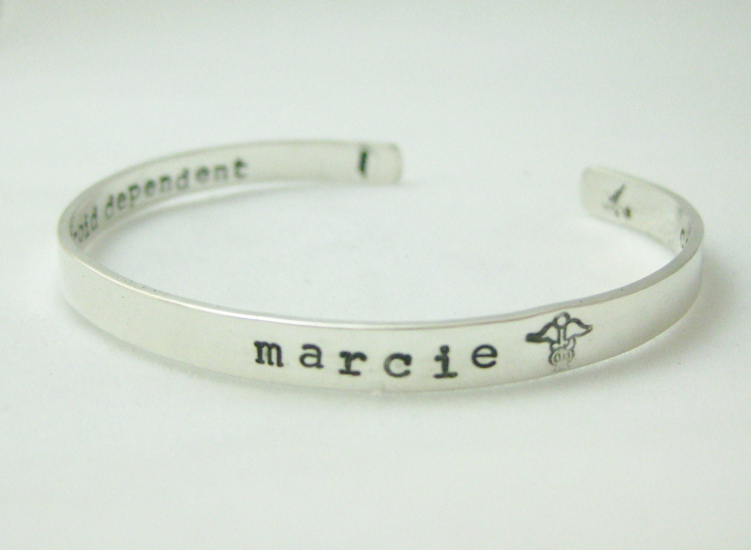 Unisex Med Alert Personalized Cuff Bracelet Heavy Sterling Silver CUSTOM FOR YOU
