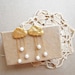 Come rain or shine / cloud earrings - raindrop in gold.