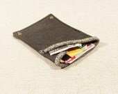 Waxed Canvas Rivet Wallet - Dark Gray