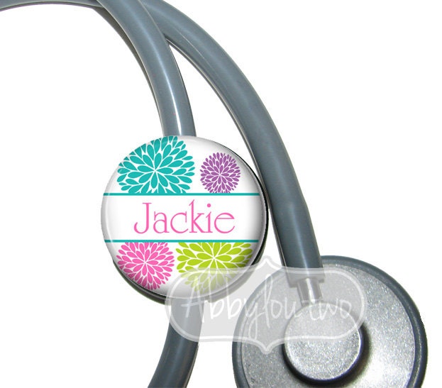 Stethoscope ID Tag  Name Badge Personalized with Your Name Mums