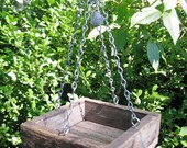 Rustic Love - Wood Bird Feeder, Natural, Recycled Materials