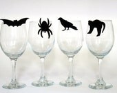 Halloween Party Wine Charms (Set of Four to clip on your glass) - Party Favor Gift, Decoration