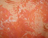 Orange Tones Exotic Print Tissue Weight Polyester Charmeuse Fabric--One Yard