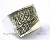Resin Ring Dark Olive Square Shaped Various Sizes Available