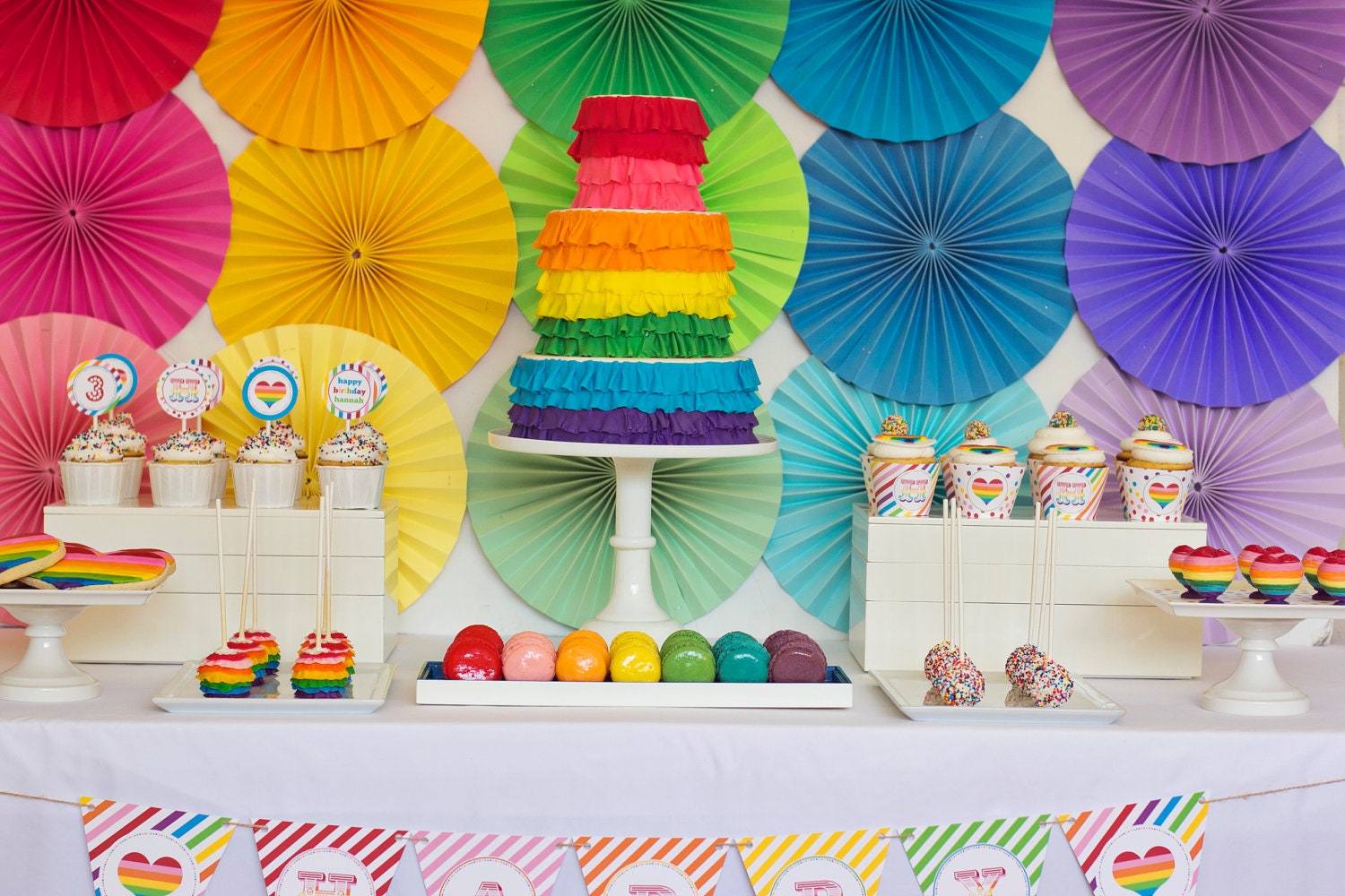 Rainbow Birthday Party Package- Printable
