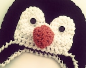 Crochet Baby Penguin Hat - Photography Prop - Made to Order