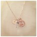 Initial charm necklace-14K gold filled