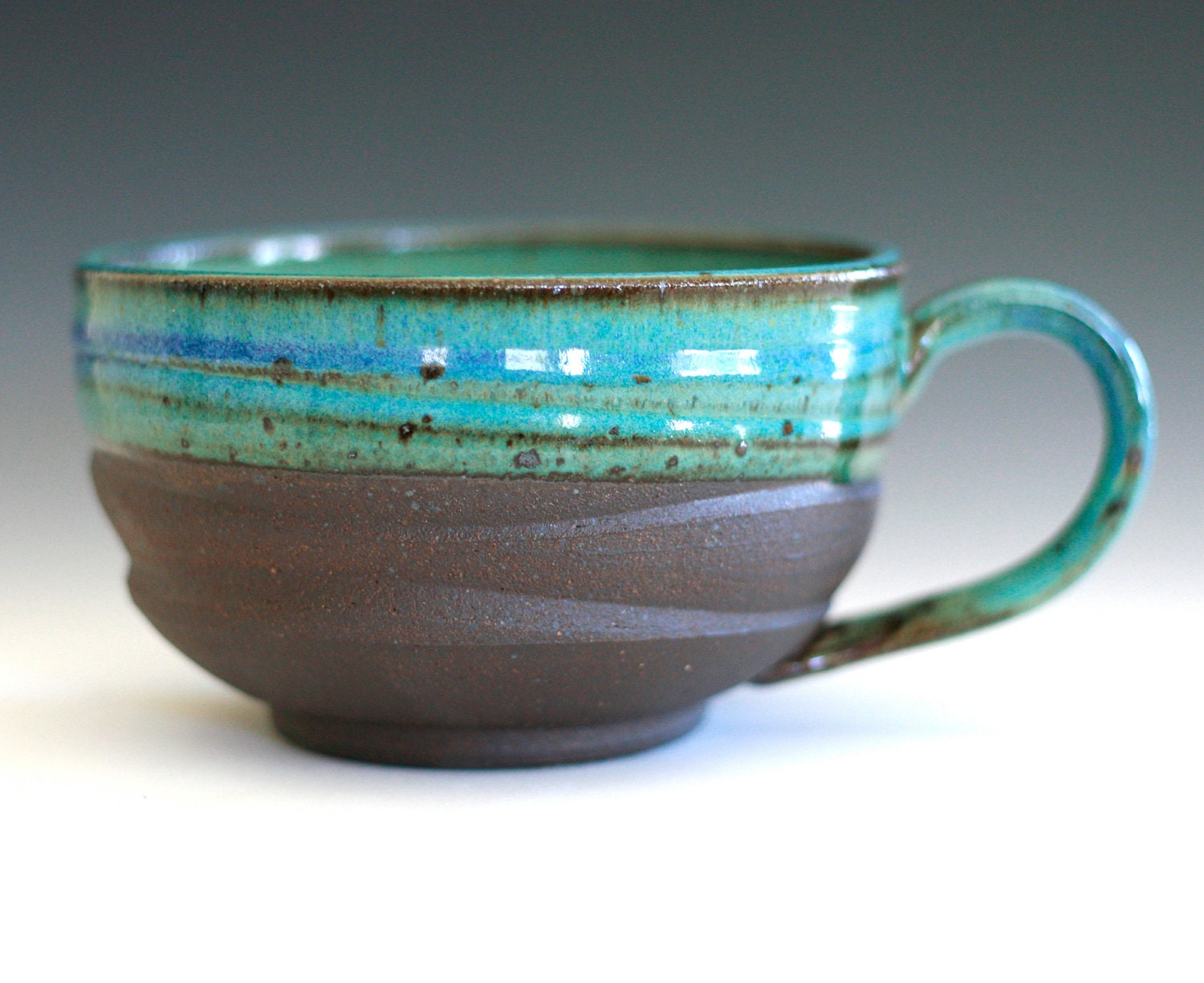 Extra Large Coffee Mug Holds 26 oz Cappuccino Cups or by ocpottery