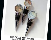 Custom Map Wine Stopper - What is your special place in the heart...........