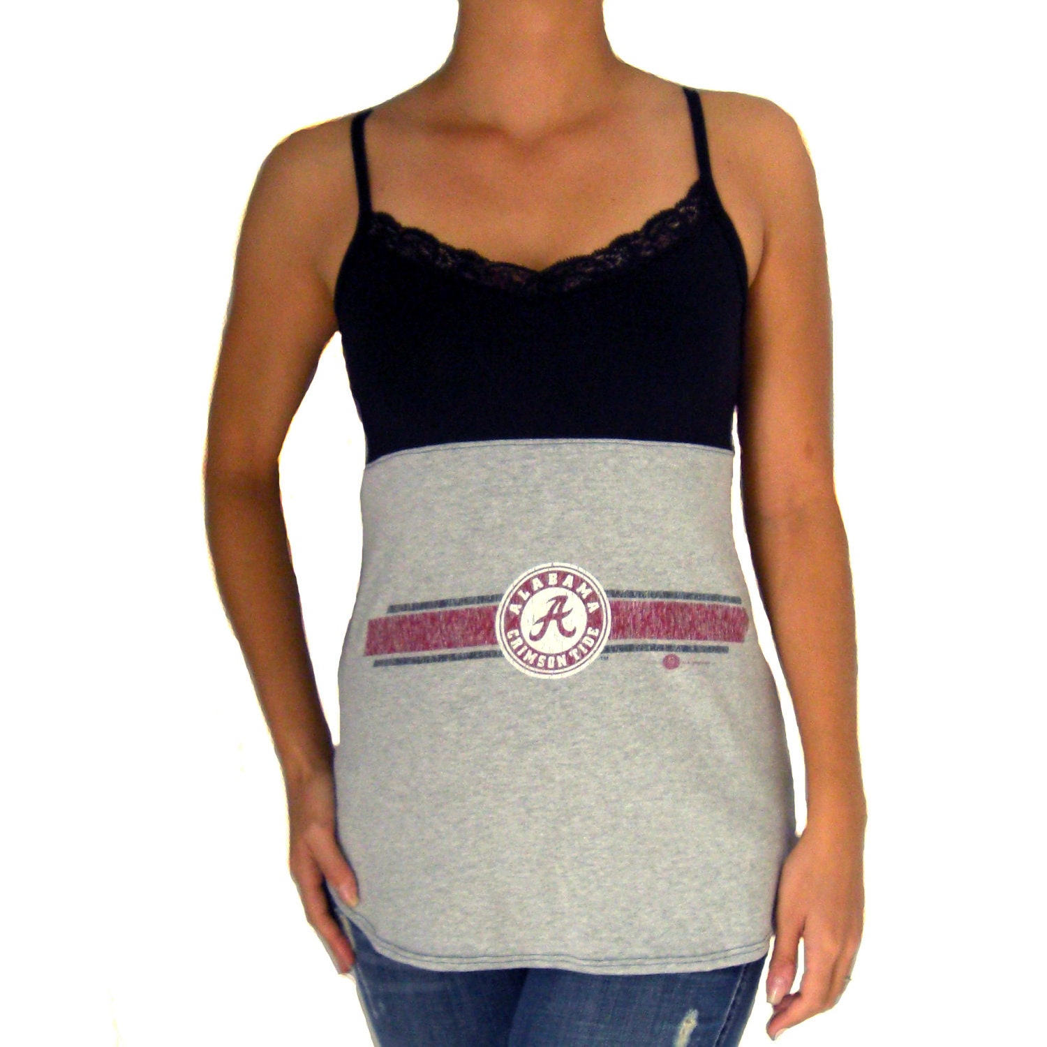One of a Kind Gameday Shirt made w/ Alabama Tshirt - XSmall FREE SHIPPING