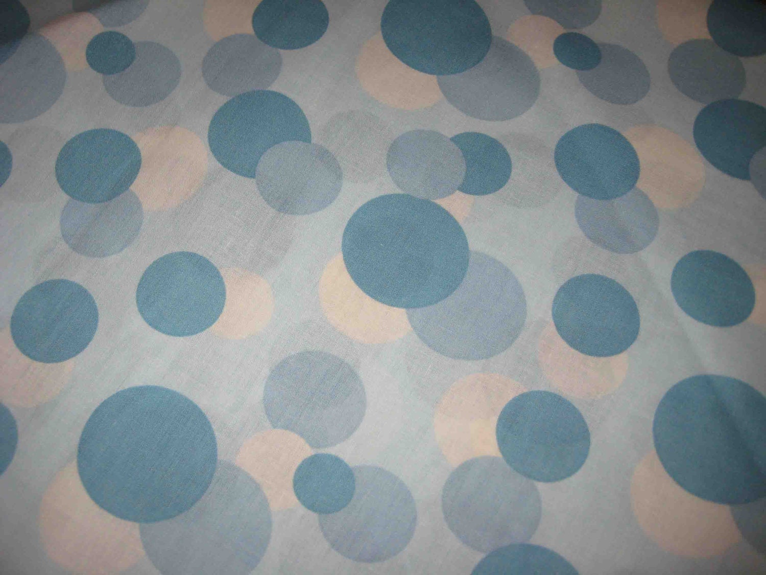 Baby/ Childrens Burp Cloth White Blue Polka Dot Bubbles