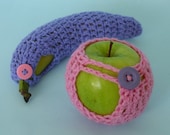 Super cute apple & banana jacket set.. lilac and pink kawaii...