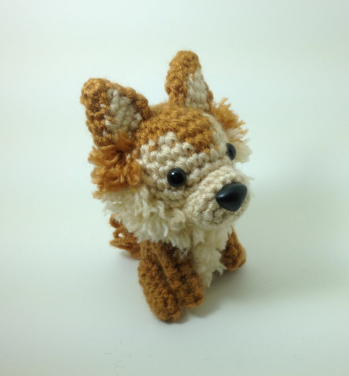 Pomeranian Pet Lover Gift Amigurumi Stuffed Animal Crochet Puppy Plush Doll  / Made to Order