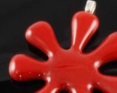 red fused glass daisy uk