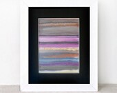 original abstract watercolor painting - gallery fine art - modern contemporary interior design - ooak home wall decor - purple grey orange